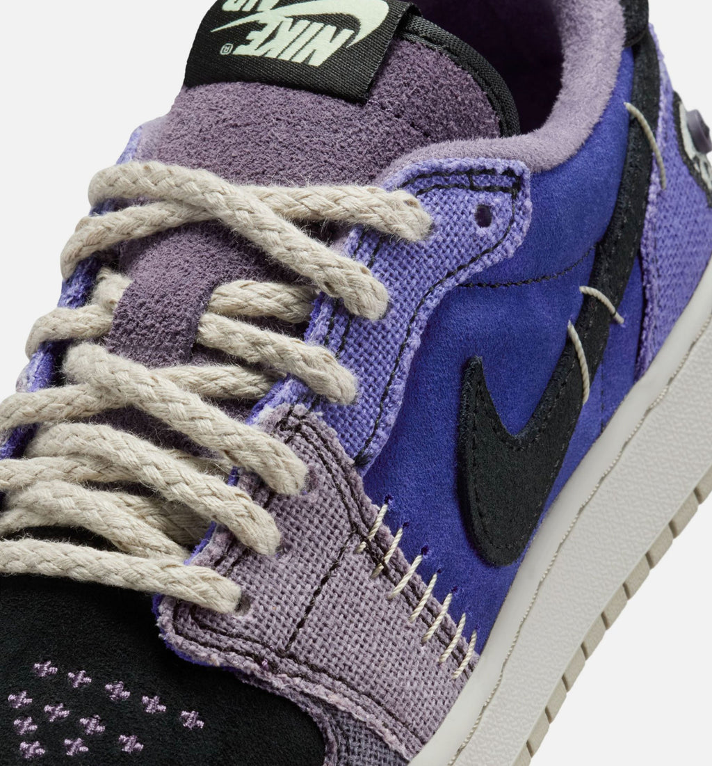 Air Jordan 1 Low OG Regency Purple Grade School Lifestyle Shoes - Regency Purple / Vapor Green / Dark Raisin