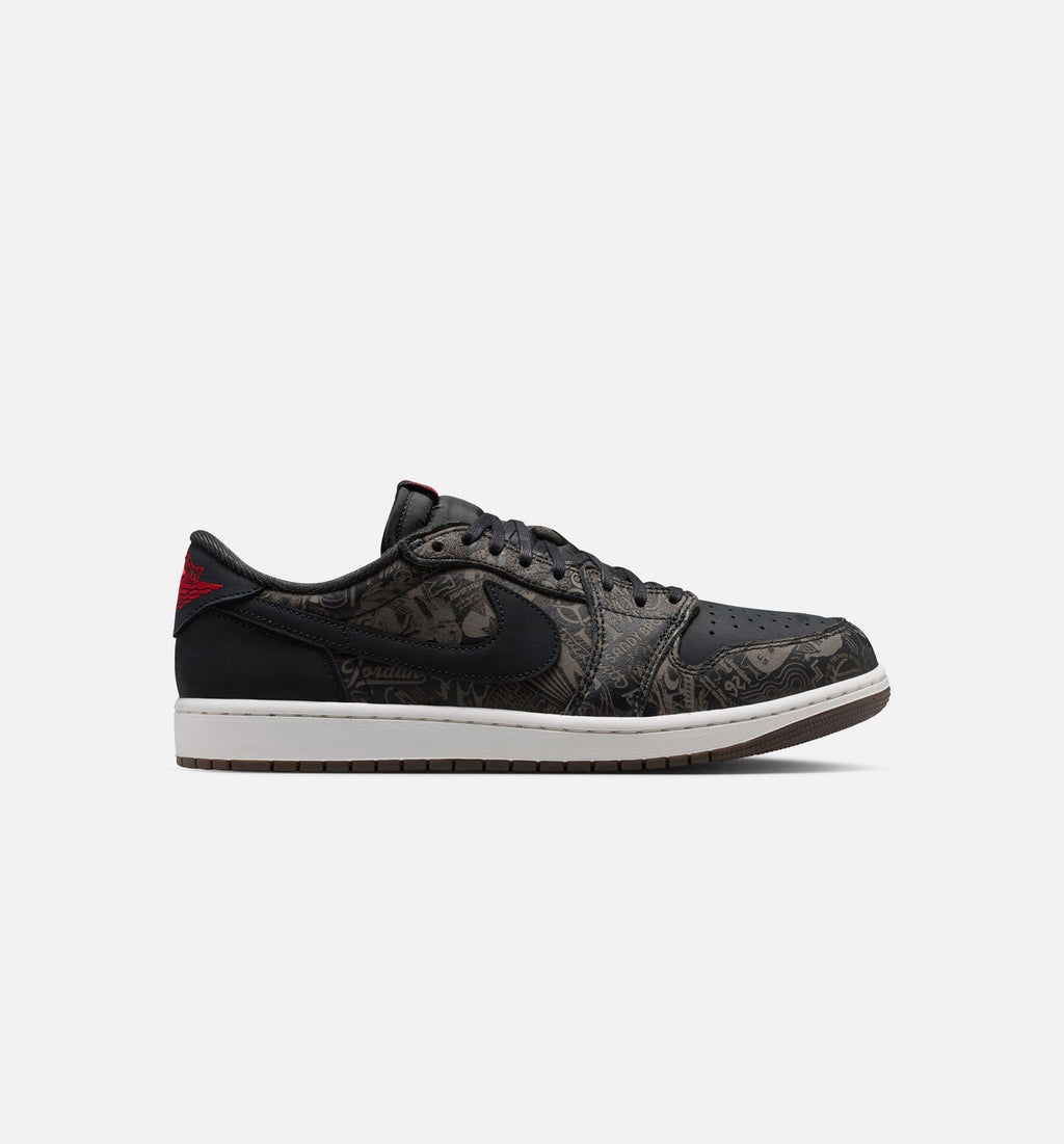Air Jordan 1 Retro Low OG Laser Men's Lifestyle Shoe - Black & Varsity Red