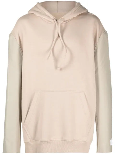 MM6 Maison Margiela logo-appliqué contrast-sleeve hoodie