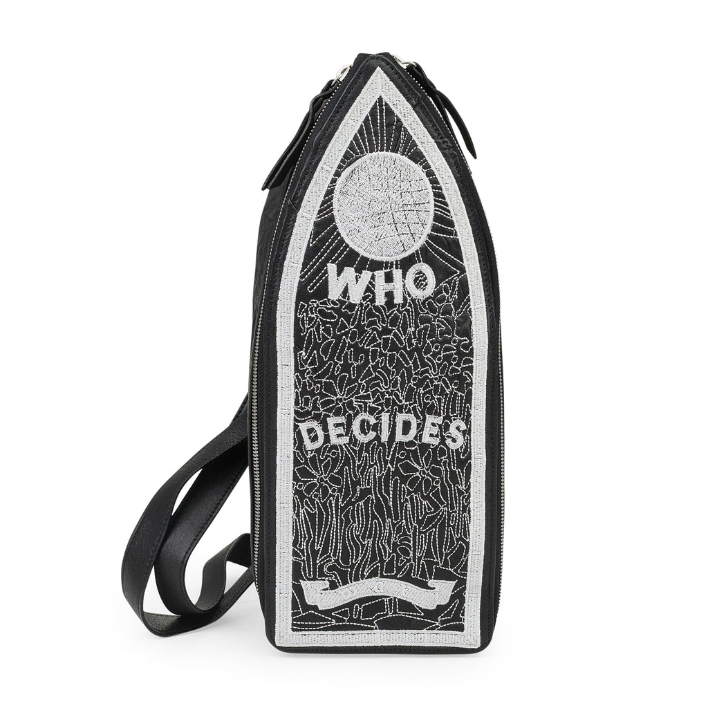BLACK EMBROIDERED CROSSBODY BAG