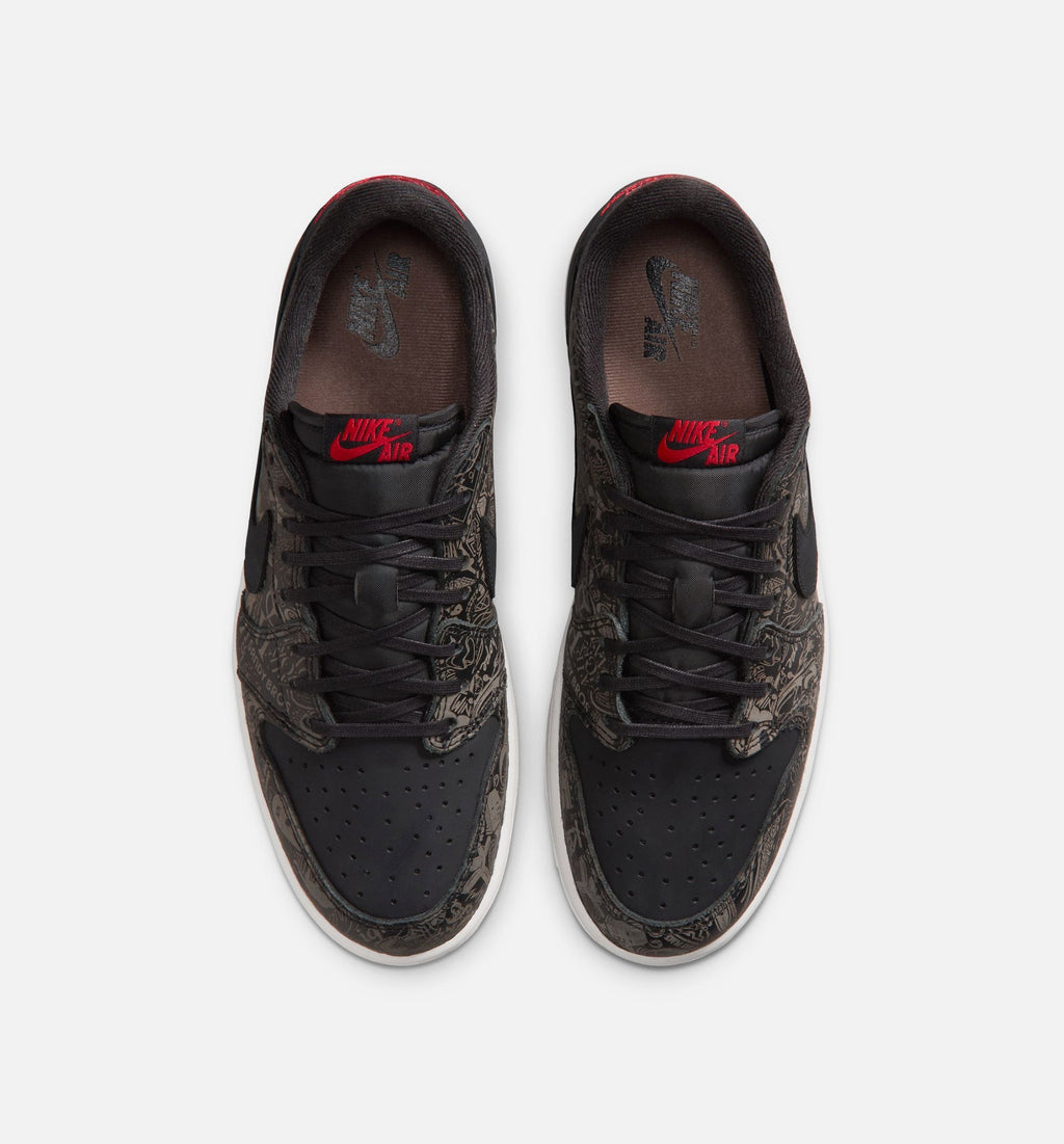 Air Jordan 1 Retro Low OG Laser Black and Varsity Red Men's Lifestyle Shoe – Black/Varsity Red/Summit White
