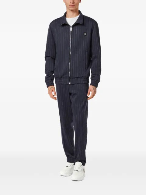 Billionaire pinstripe zip-up sweatshirt