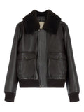 LEMAIRE fur-collar leather jacket