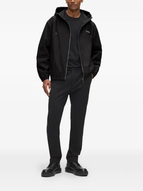 Karl Lagerfeld logo-patch hooded jacket