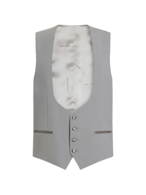 Dolce & Gabbana micro-rib tuxedo vest