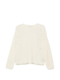 Second/Layer Friends distressed waffle-knit sweater