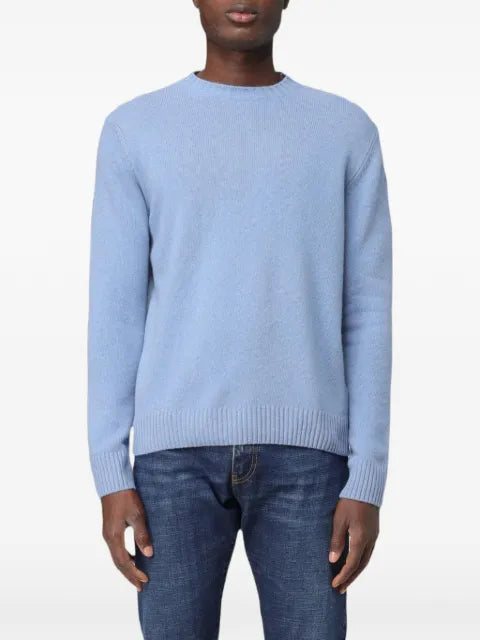 XC crew-neck ribbed-trim sweater