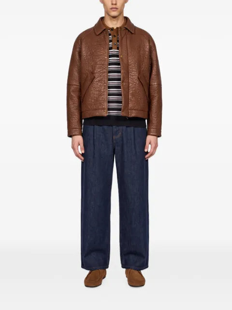 Salvatore Santoro crinkled leather jacket