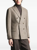 Fay Prince of Wales check double-breasted blazer