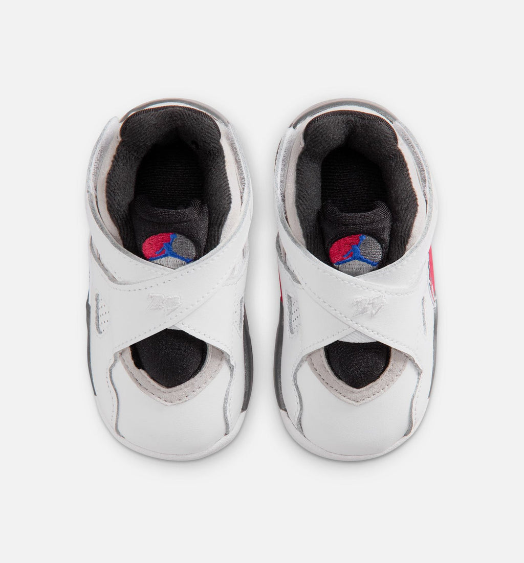 Air Jordan 8 Retro "White and True Red" Infant/Toddler Shoe – White/Black/True Red