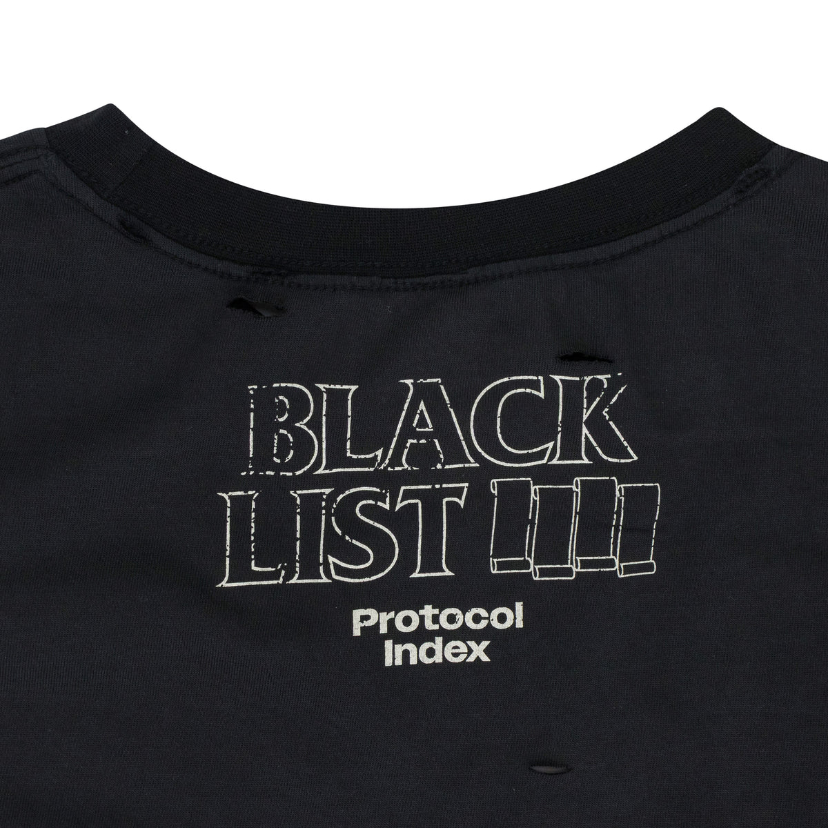 Black BlackList Distressed T Shirt