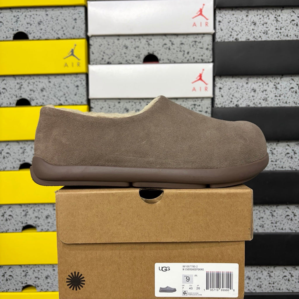 UGG Eversheepskin Mule – Women’s Slip-On Suede Clog with Sheepskin Lining in Taupe