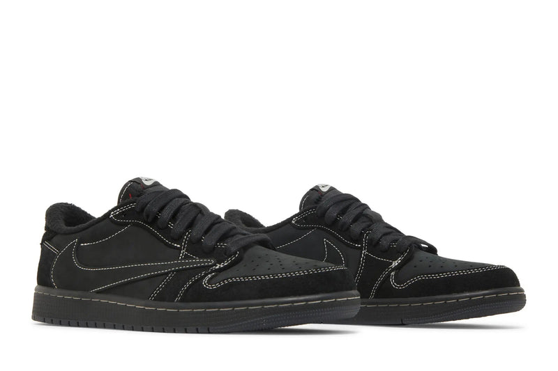 Travis Scott x Air Jordan 1 Retro Low OG SP 'Black Phantom' – Stealthy Collab Sneaker with Reverse Swoosh