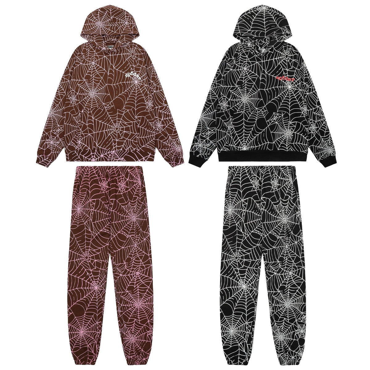Sp5der Spider-Web Hoodie & Jogger Matching Set