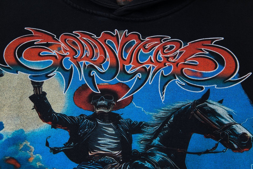 Godspeed Out of My Mind Cowboy Flame Graphic Hoodie