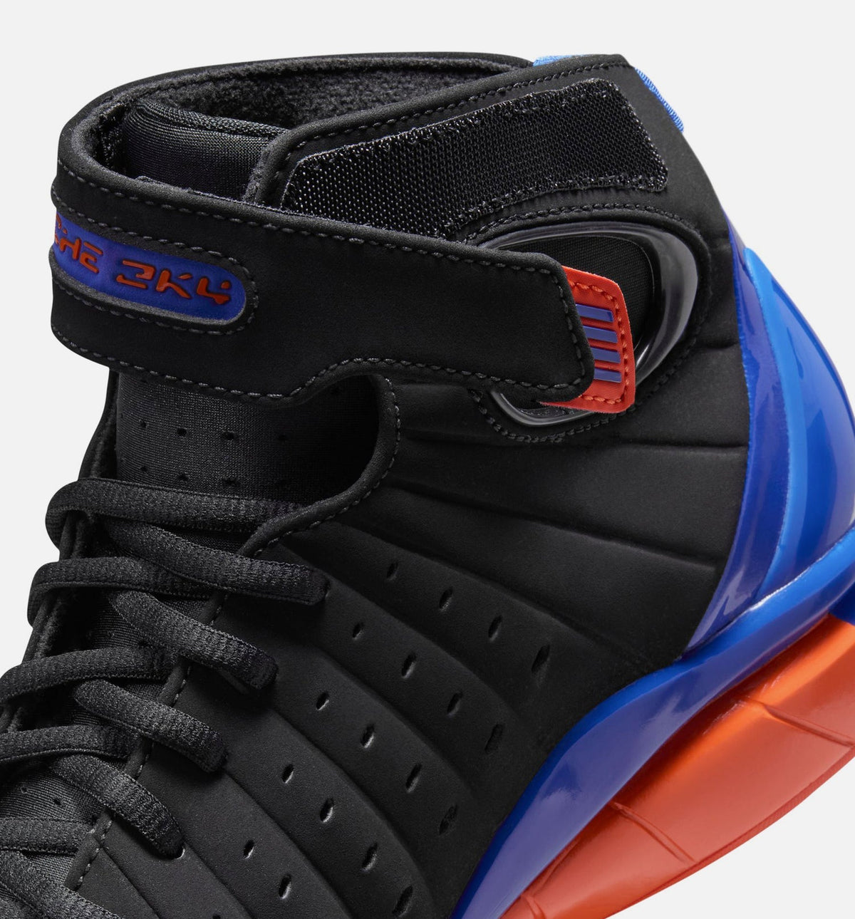 Air Zoom Huarache 2K4 Penny Hardaway Mens Basketball Shoe | Black/Varsity Royal/Safety Orange