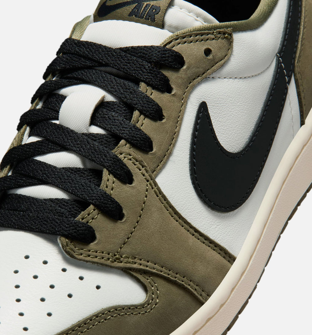 Air Jordan 1 Low OG Men's Lifestyle Shoes - Medium Olive x Summit White