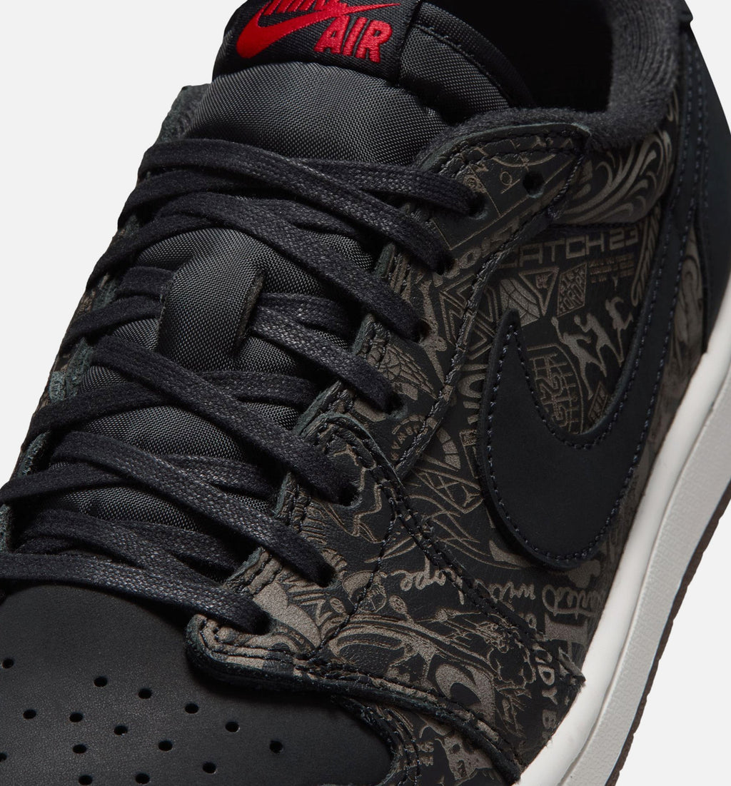 Air Jordan 1 Retro Low OG Laser Men's Lifestyle Shoe - Black & Varsity Red