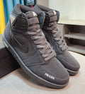 Prada Dark Charcoal High-Top Sneakers