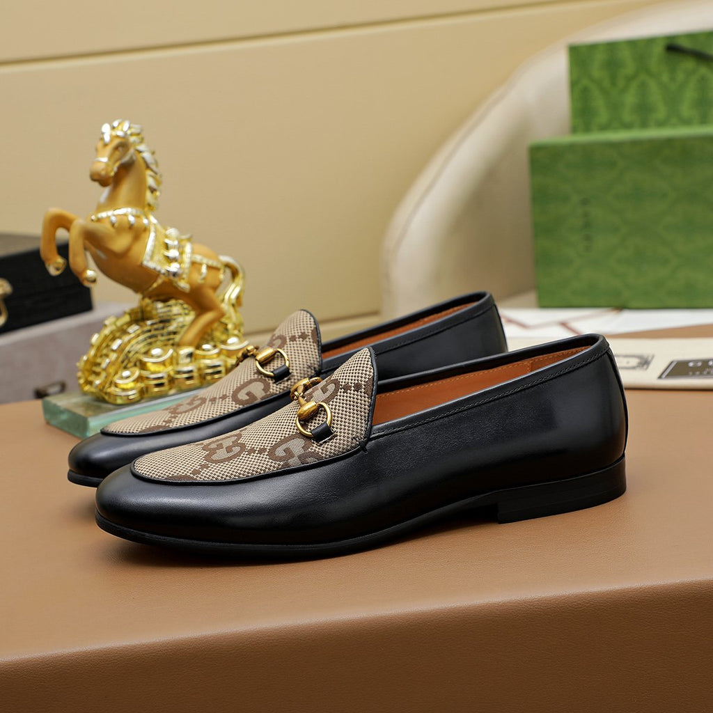 Gucci Patterned Horsebit Loafers