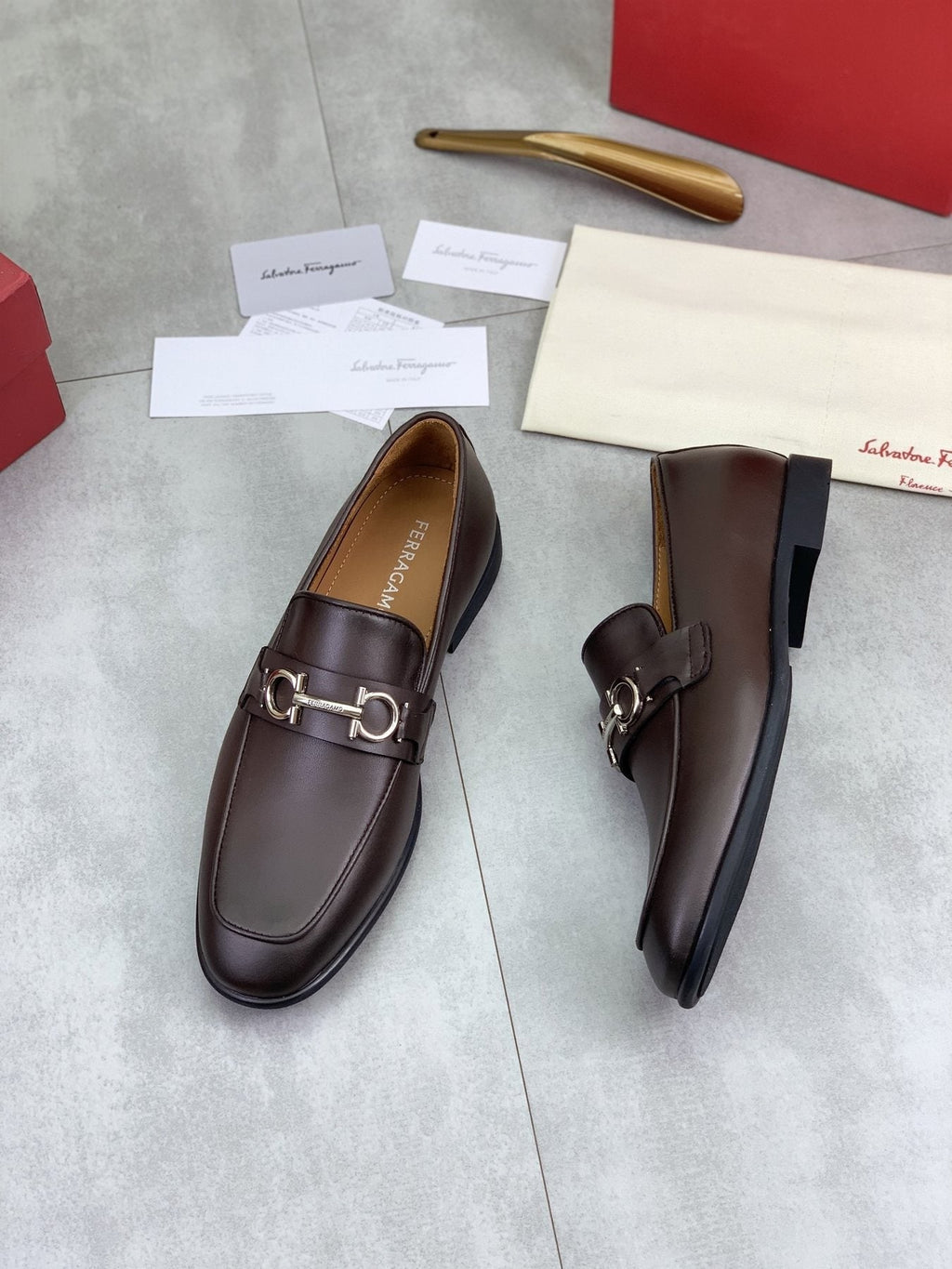 Salvatore Ferragamo Metal Bit Loafers